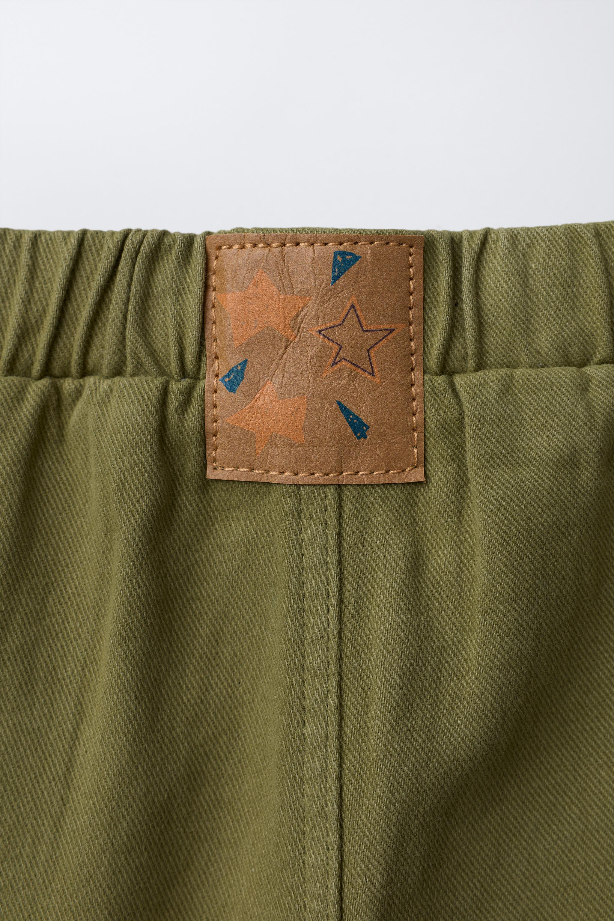 TWILL BALLOON PANTS WITH PATCHES